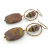 Artisan made gemstone earrings with jasper pietersite Czech glass copper niobium