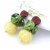 Artisan made red green gold earrings with Venetian beads keshi pearls