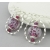 Handmade red, white, silver earrings, lampwork, garnet and sterling