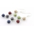 Pearl Stairway Earrings multicolor red purple green gold sterling kinetic