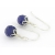 Artisan faceted blue lapis earrings sterling silver petals