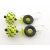 Hand made yellow black earrings dotted lampwork glass, onyx, sterling