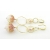 Handmade gold pink earrings with artisan lampwork freshwater pearls gold fill