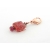Artisan made red and copper stitch marker with Venetian bead