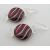 Dark Peppermint Candy Earrings Artisan made red white black blown glass Czech glass sterling silver earrings