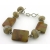 Winding Rivers Bracelet Handmade bracelet olive green brown jasper gemstones lampwork sterling silver