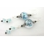 Handmade earrings with aqua blue black Venetian glass, onyx, apatite sterling