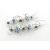Artisan made argentium sterling mesh spiral earrings with kyanite blue sapphires