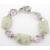 Handmade bracelet light green jasper lavendar crystal gemstones sterling silver
