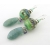 Handmade aqua purple earrings lampwork aquamarine amethyst iolite sterling