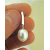 Handmade white AA grade pearl sterling silver post earrings & a sterling dangle