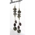 Artisan made brown white agate coffee earrings pearls bean cup crystal sterling