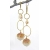 Handmade gold pink earrings with artisan lampwork freshwater pearls gold fill