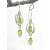 Caged Peridot Earrings Artisan lime green earrings with caged peridot and sterling silver