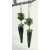 Handmade dark green organic earrings with chrysoprase ceramic spike lampwork