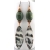 Artisan made green fold formed enamel on copper earrings jasper