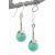 Handmade aqua earrings with amazonite gemstone sterling silver