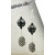 Artisan made sterling leaf earrings with black ivory lampwork, onyx