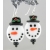 Snowman Face Earrings Artisan made white glass snowman face earrings in sterling Christmas winter hat