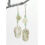 Handmade mother of pearl flip flop earrings with angel fish and aqua czech glass