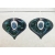 Chaotic Peacock Earrings Artisan made blue, green, aqua enamel on copper earrings apatite sterling