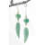 Still Waters Earrings Handmade aqua earrings lampwork amazonite leaves sterling