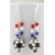 Handmade soccer earrings red white blue usa france futbal sterling