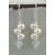 Pretty Blue Pastels Earrings - Freshwater pearl aquamarine sterling silver stack Pretty Blue Pastels Earrings - Freshwater pearl aquamarine sterling silver stack