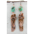 Artisan made reticulated copper drops and USA turquoise earrings
