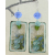 Blue Roses Earrings blue roses bouquet on ivory beige enamel on copper, lampwork, vintage feel earri