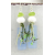 blue white green lampwork peridot sea glass earrings