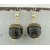 Handmade earrings with faceted smoky quartz acorn gold fill fall autumn