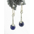 Handmade dark blue earrings with lapis lazuli gemstone sterling silver