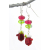 Mittens and Holly Earrings - white green red lampwork dangle winter sterling silver Christmas handmade