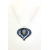 Electric Blue Necklace and Earrings Set - blue, white, gray enamel on copper, moonstone, lapis, sterling silver Artisan made blue white gray enamel on copper earrings moonstone lapis sterling