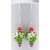 Handmade red green Christmas floral earrings with lampwork, crystals, sterling