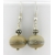 Artisan made taupe tan lampwork earrings in sterling silver