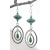 In The Ocean Earrings Handmade earrings with blue teal green lampwork glass, turquoise sterling