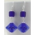 Blue for You Earrings Handmade earrings with dark blue lampwork glass, sterling silver