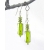 Peridot Stack Earrings Artisan lime green short earrings with artisan furnace glass, peridot, sterling