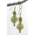 Handmade earrings with turquoise gold venetian beads turquoise gold fill vermeil