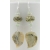 Handmade pale green organic earrings with prehnite, african opal leaf lampwork