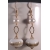 Handmade earrings with artisan lampwork freshwater pearls and gold fill