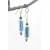 Handmade teal and gold earrings with artisan furnace glass, apatite, gold filled