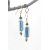 Teal and Gold Furnace Glass Earrings Handmade teal and gold earrings with artisan furnace glass, apatite, gold filled