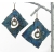 Copper Crusties Artisan made blue green grunge crusty enamel on copper earrings lampwork niobium