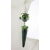Handmade dark green organic earrings with chrysoprase ceramic spike lampwork