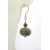 Artisan made taupe tan lampwork earrings in sterling silver