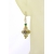 Handmade earrings with ivory klimt style venetian beads tsavorite gold fill