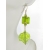Peridot Leaves Earrings Artisan lime green earrings with artisan lampwork glass, peridot, gold fill